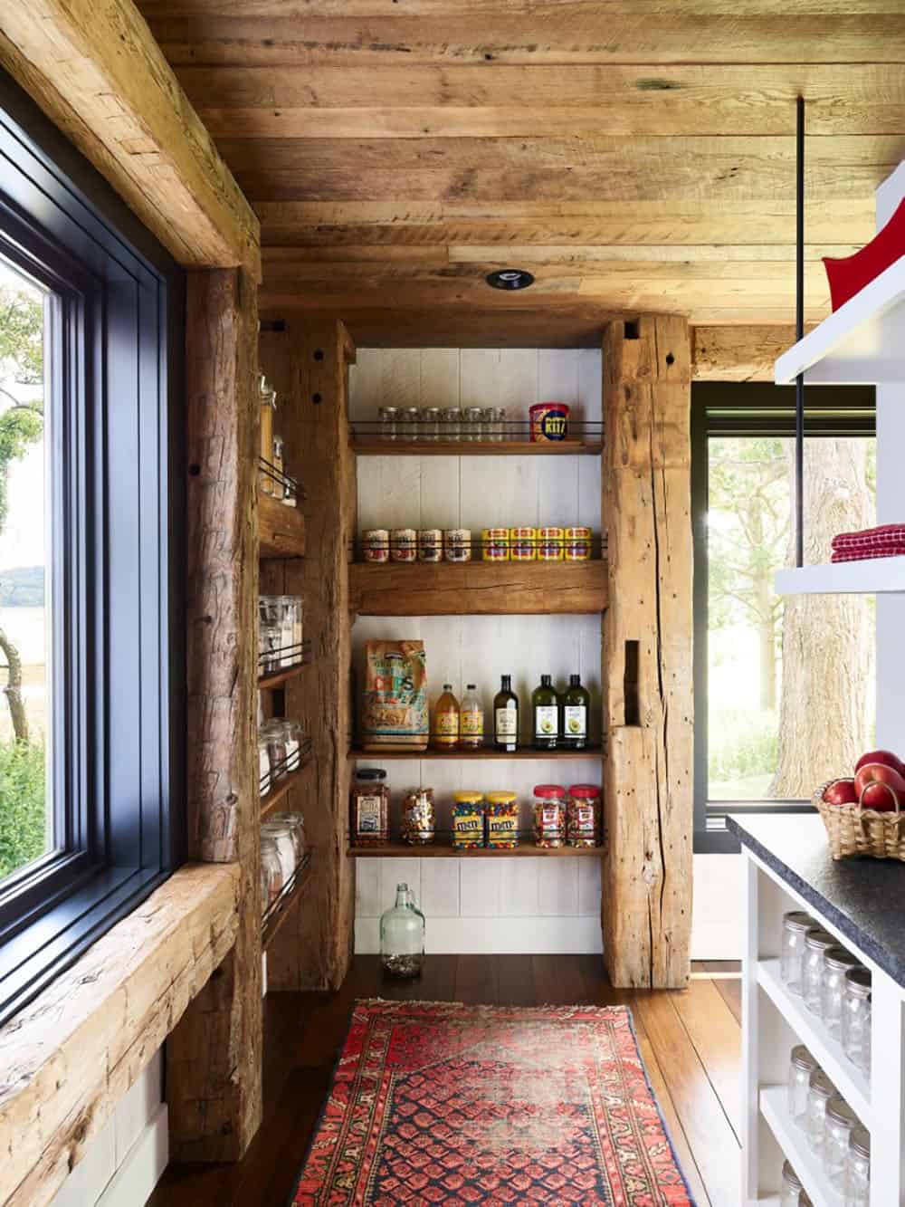 modern rustic hallway