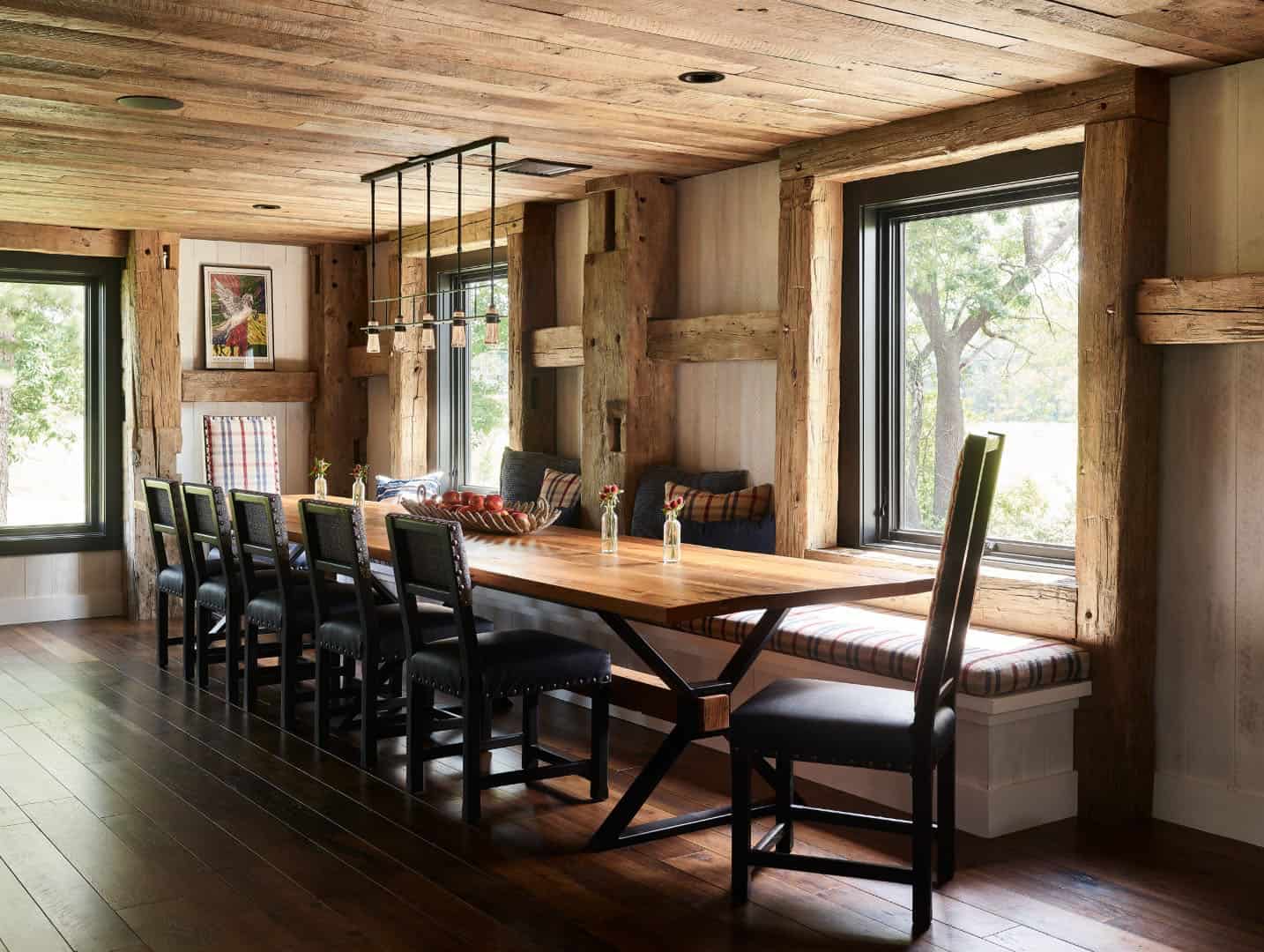 modern rustic dining room