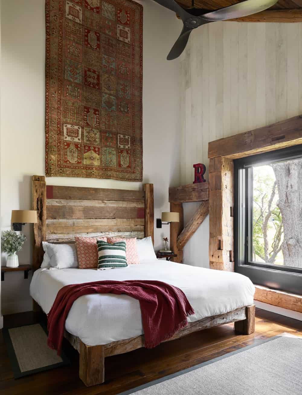 modern rustic bedroom