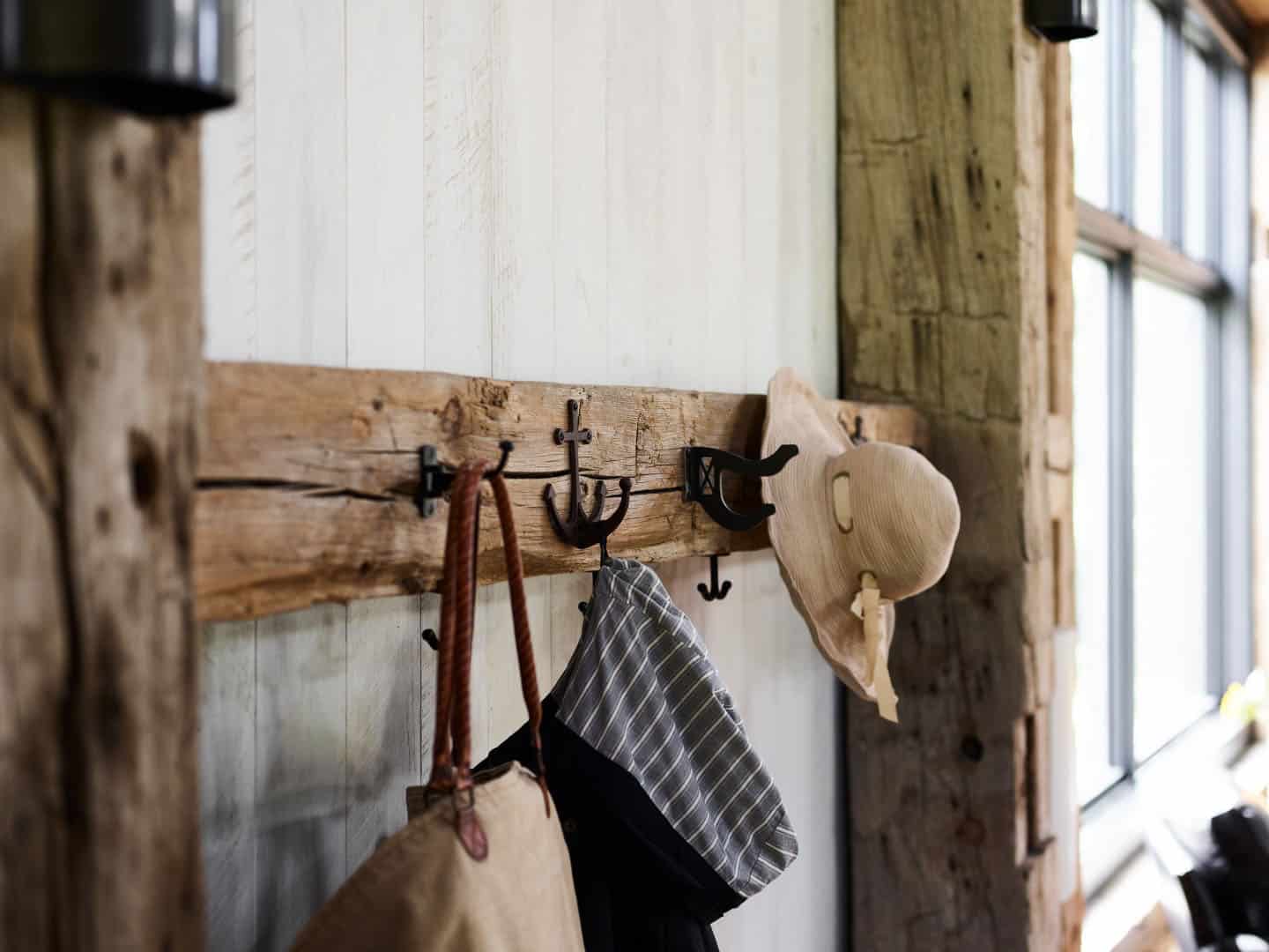 modern rustic mudroom