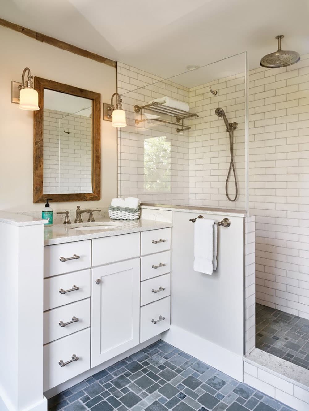modern rustic bathroom