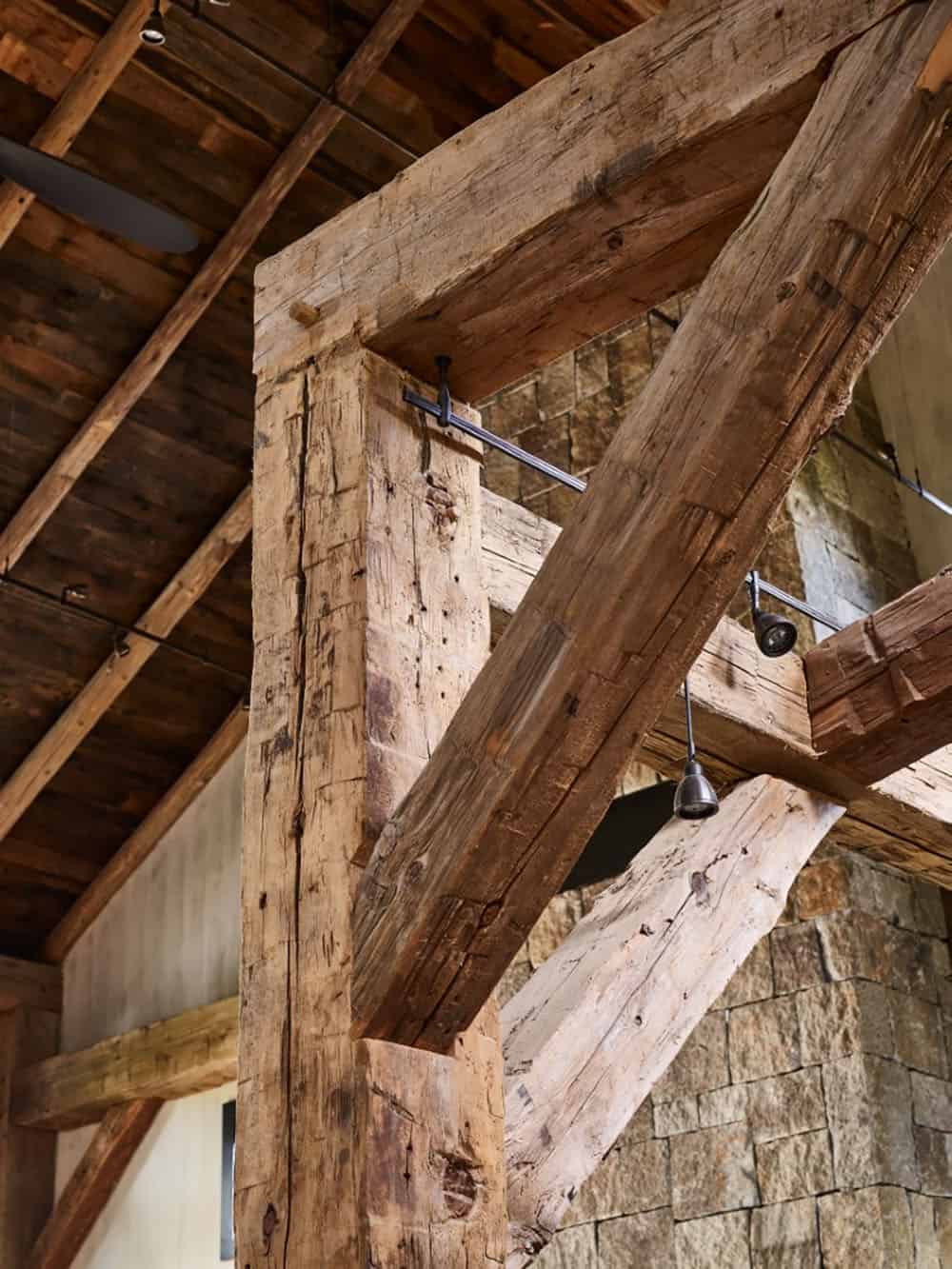 modern rustic ceiling detail