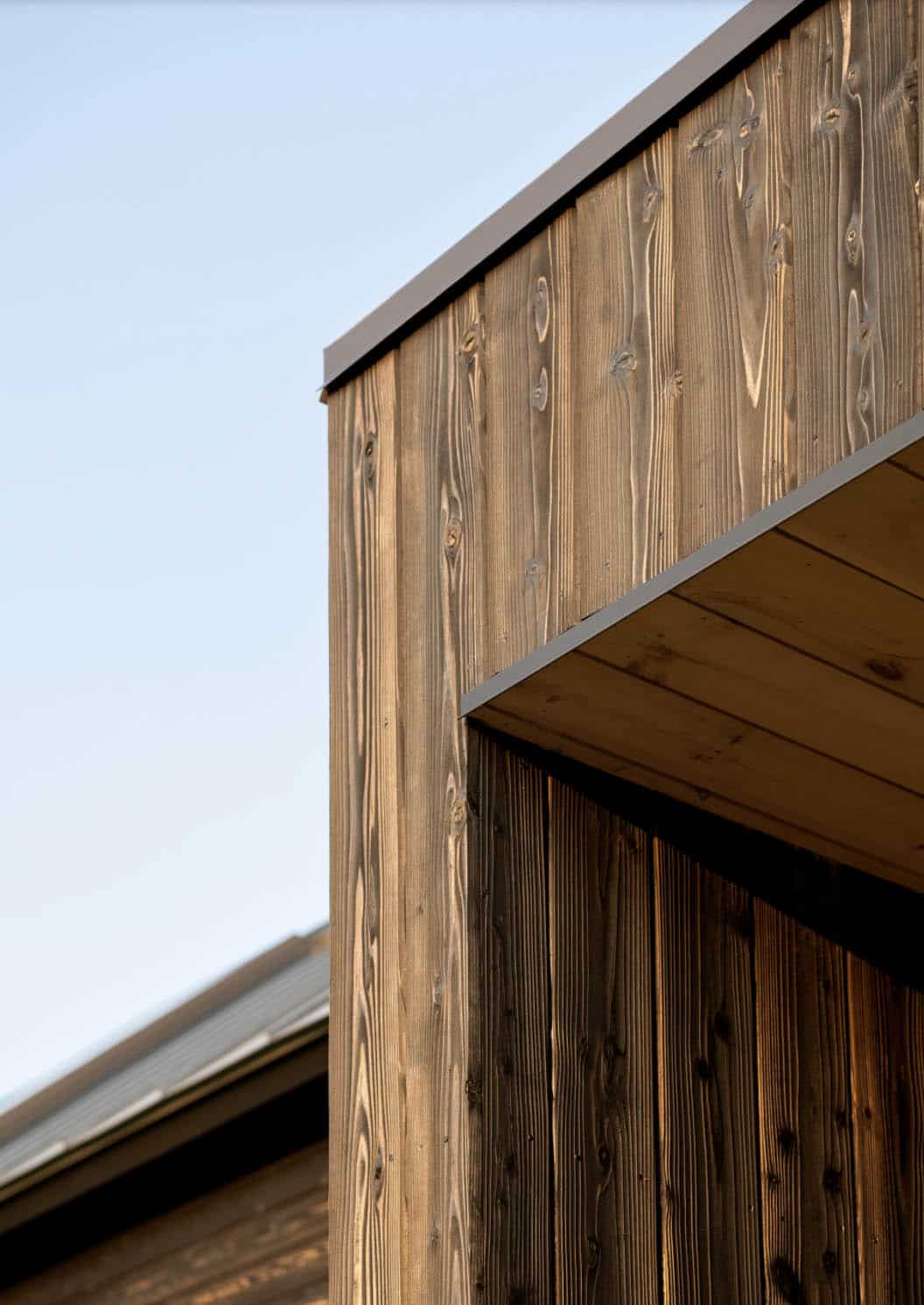 modern home exterior wall detail
