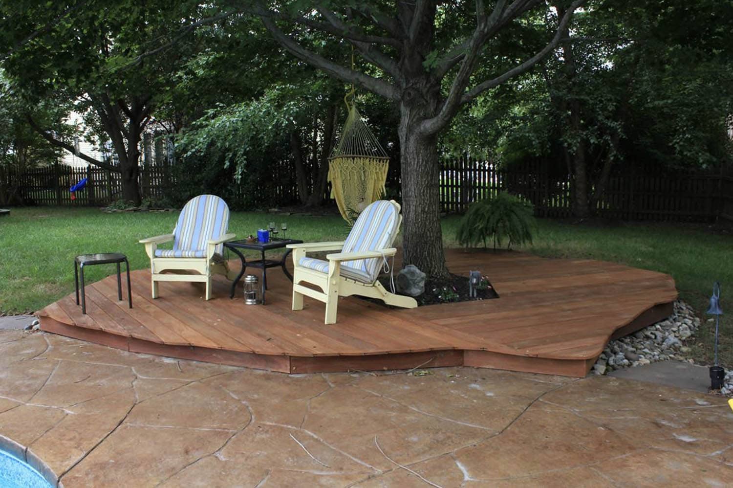 ground level pool deck