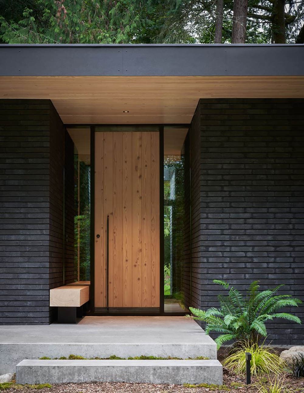 modern home exterior entry