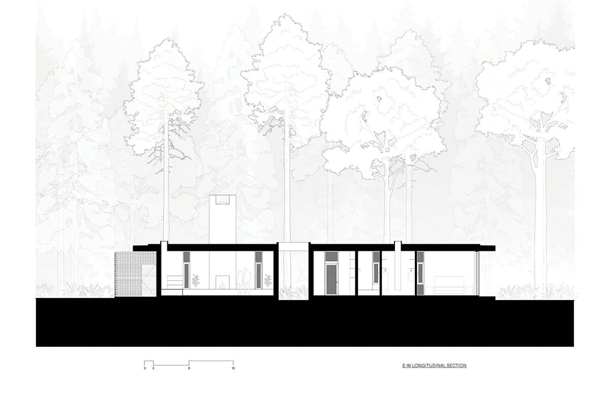 modern home section plan