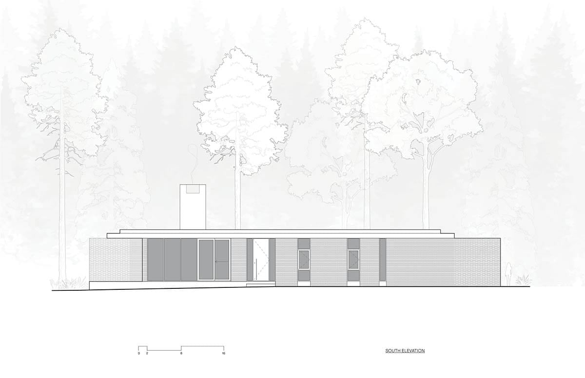 modern home elevation plan