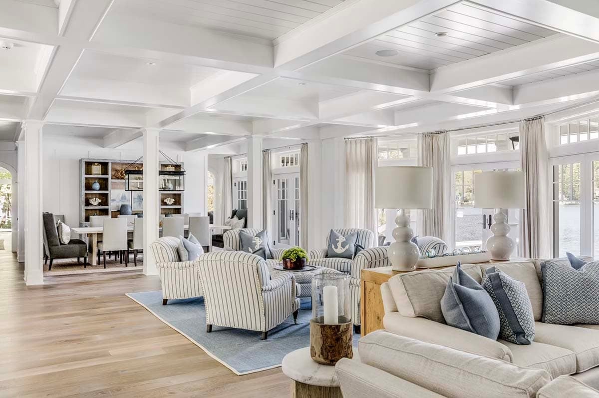 coastal style great room