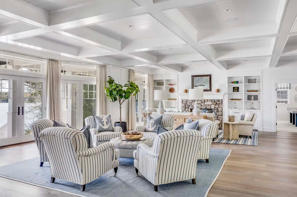 coastal style great room