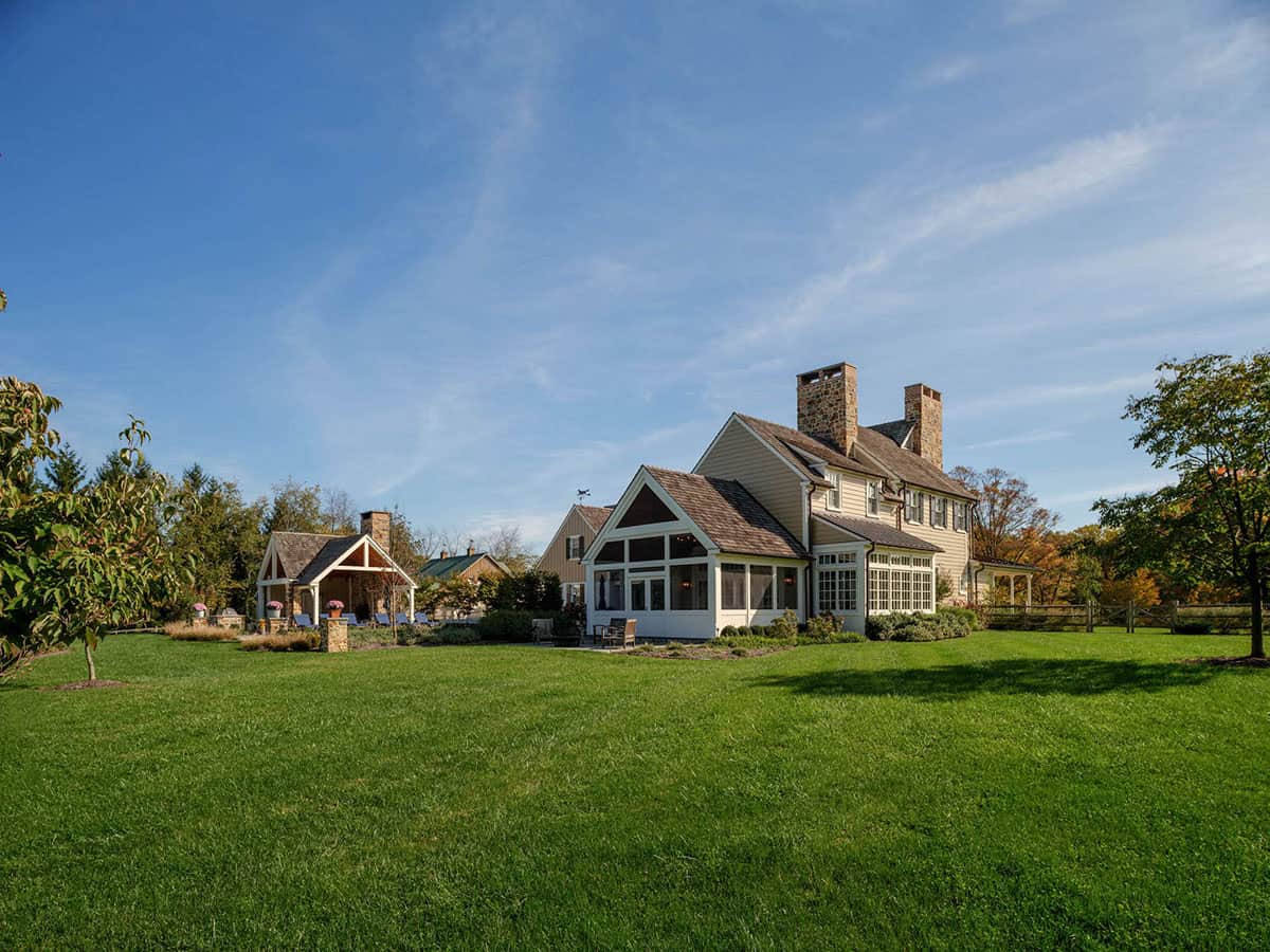 stone farmhouse home exterior