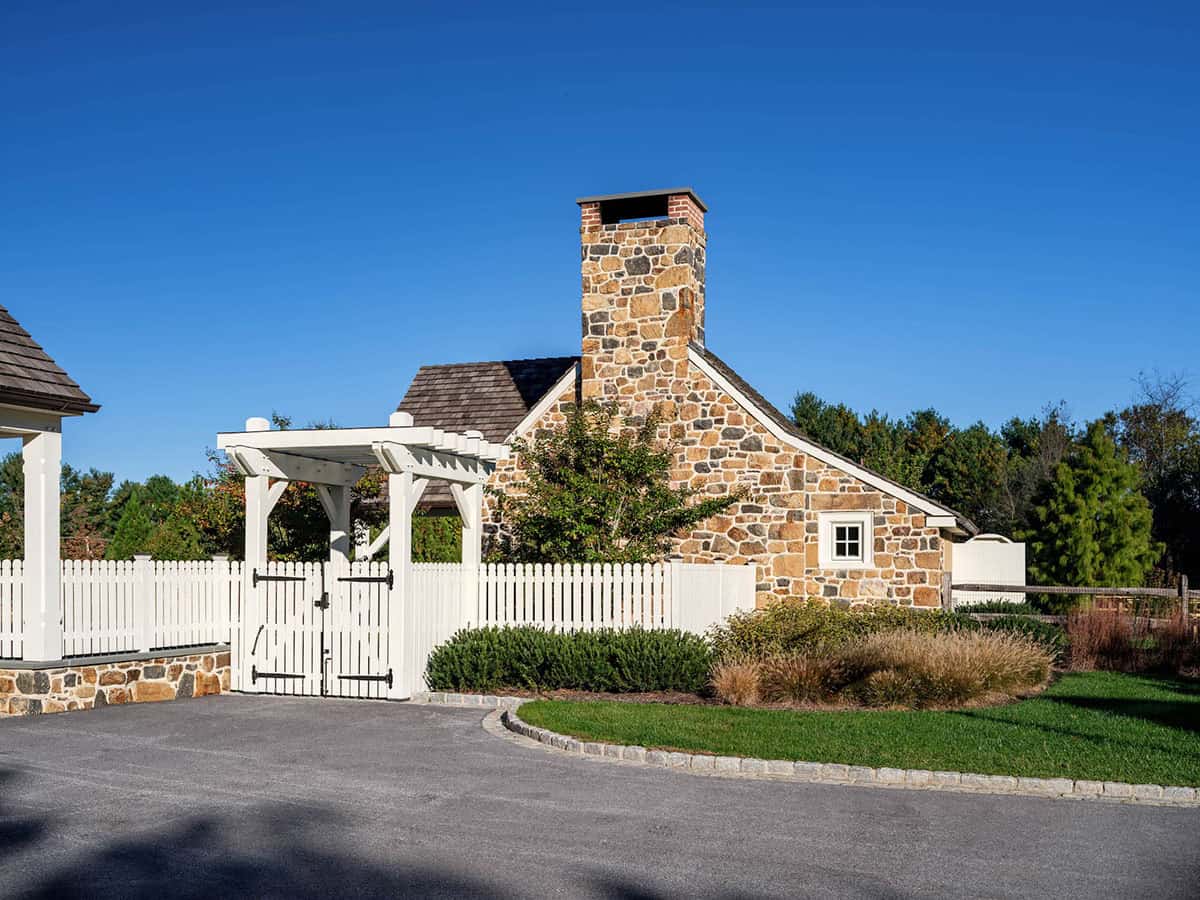 stone farmhouse home exterior