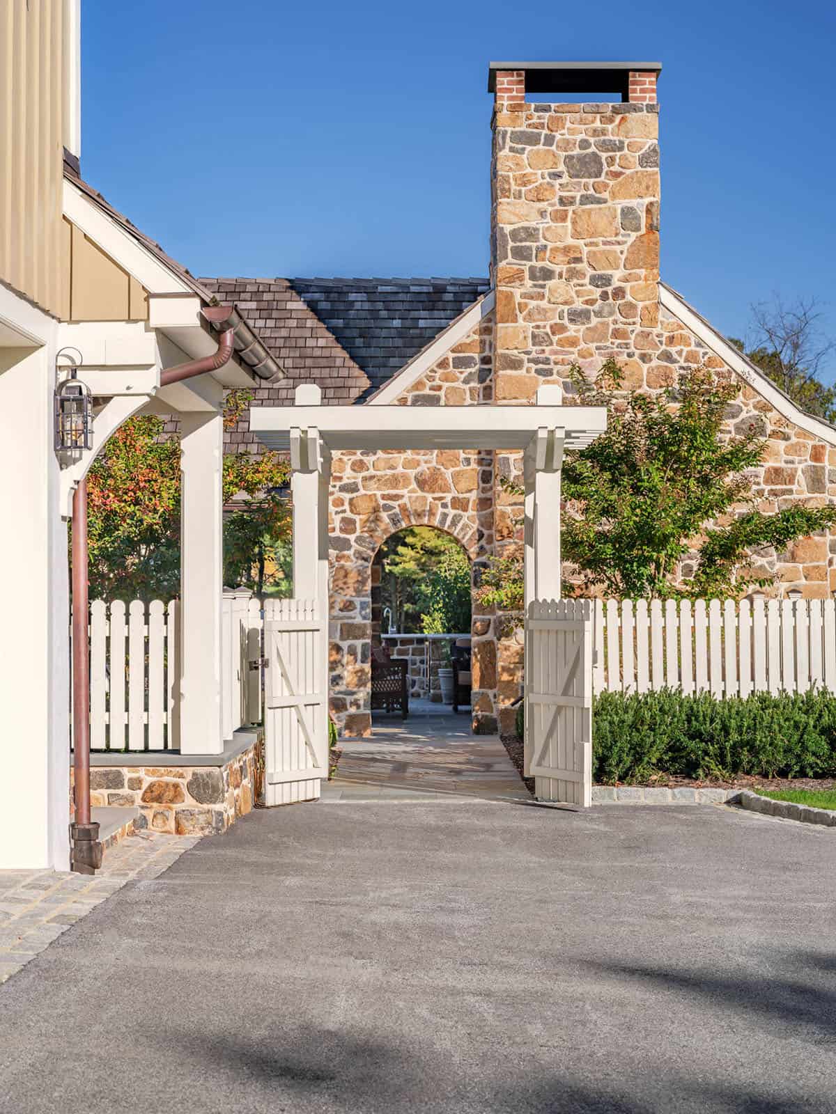stone farmhouse home exterior