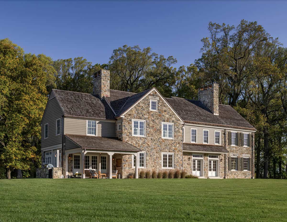 stone farmhouse style house exterior