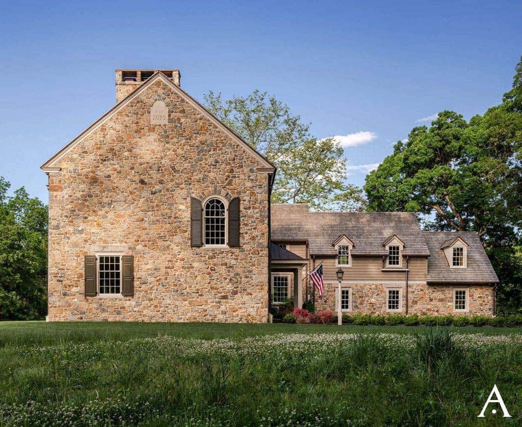 stone farmhouse style house exterior