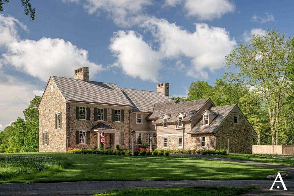 stone farmhouse style house exterior