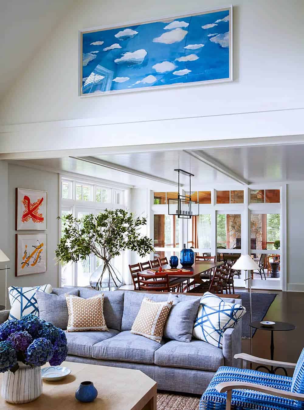 transitional style great room