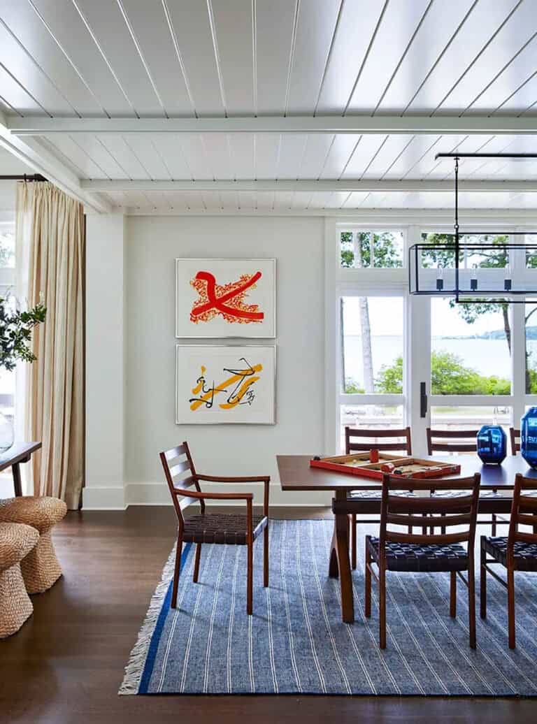 Tour this chic and inviting Shelter Island home with serene water views