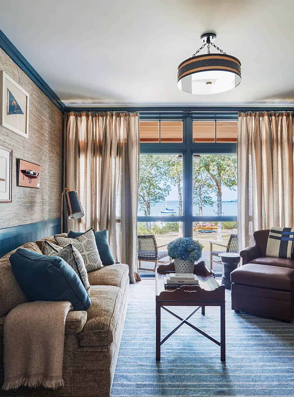 transitional style family room