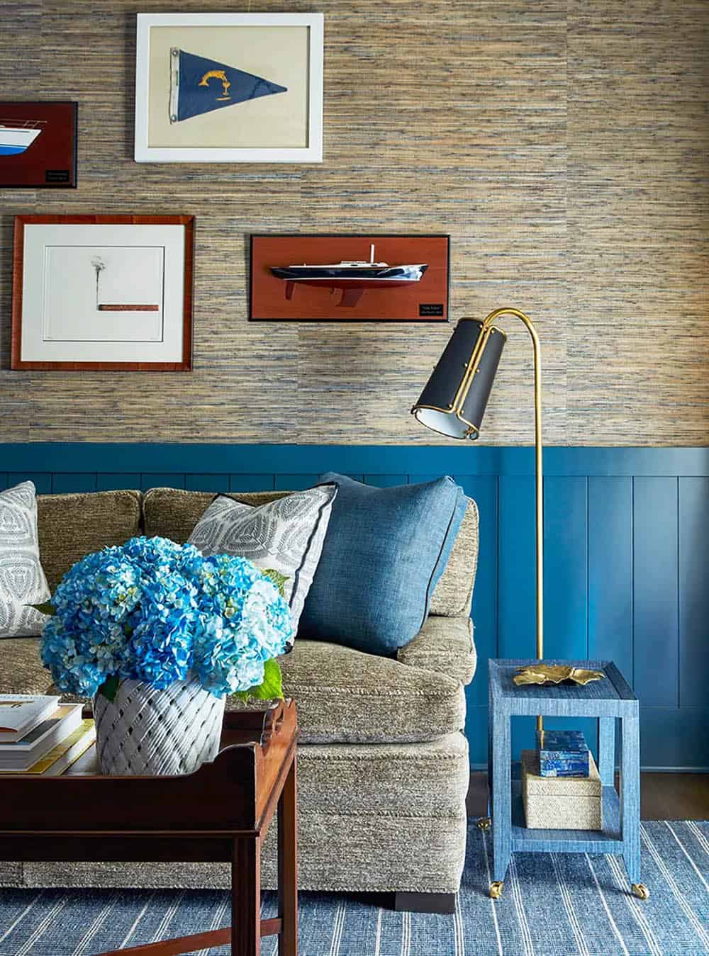 transitional style family room