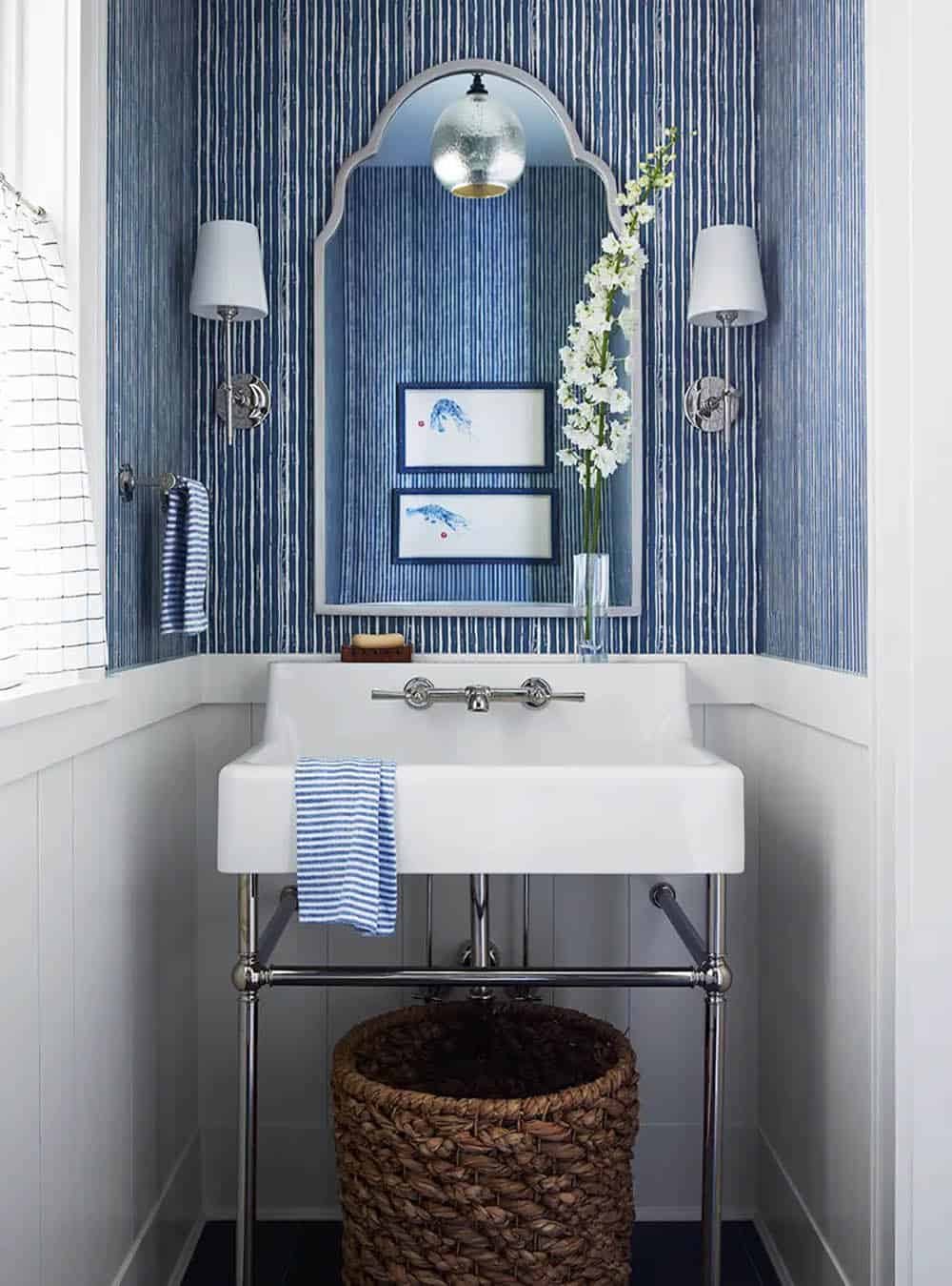 transitional style powder room