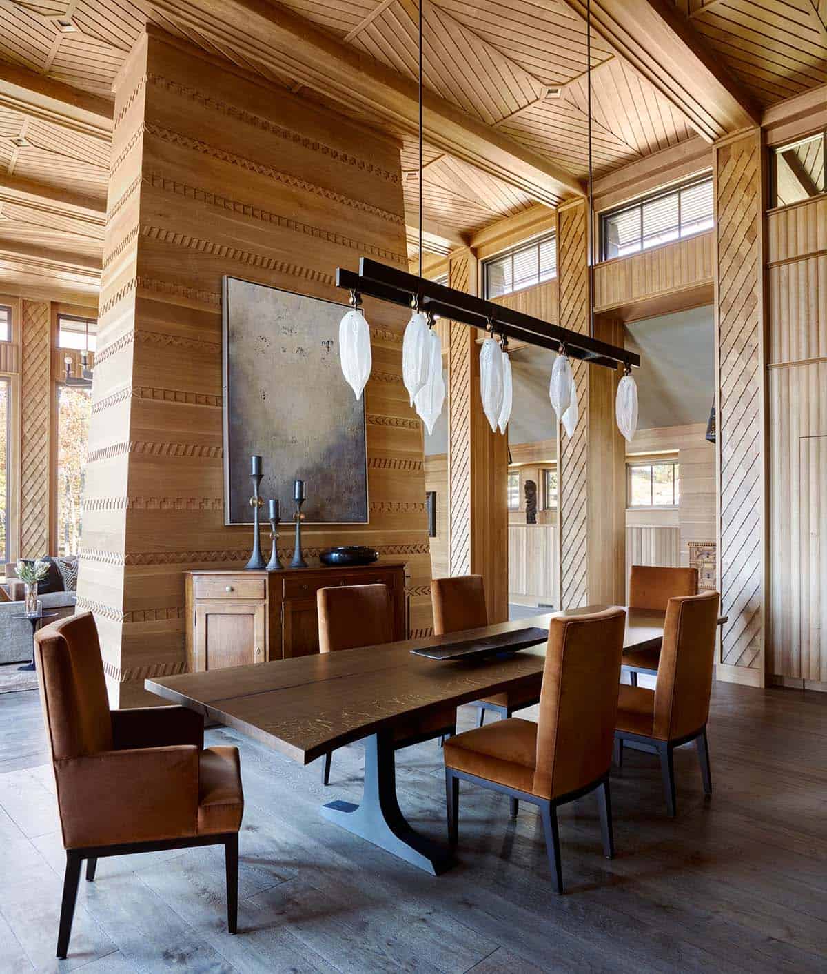modern rustic dining room