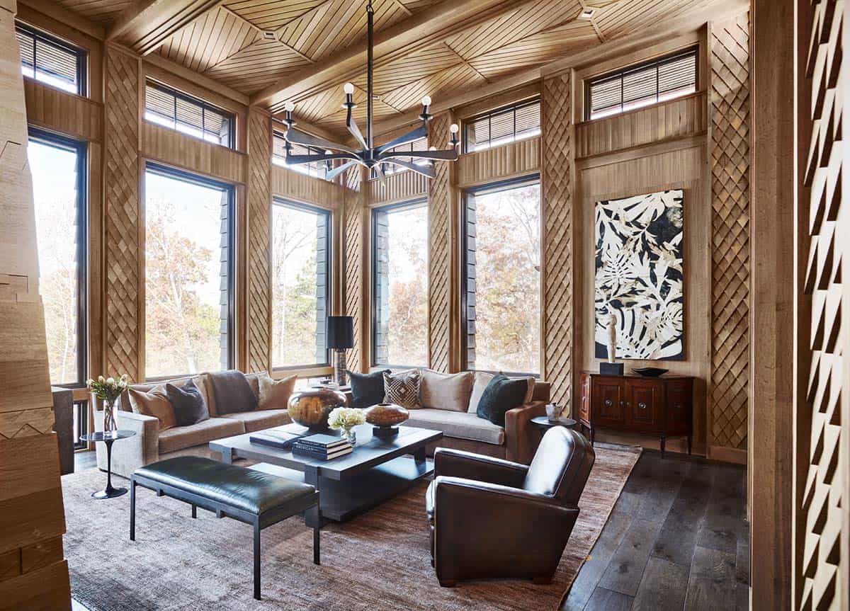 modern rustic living room