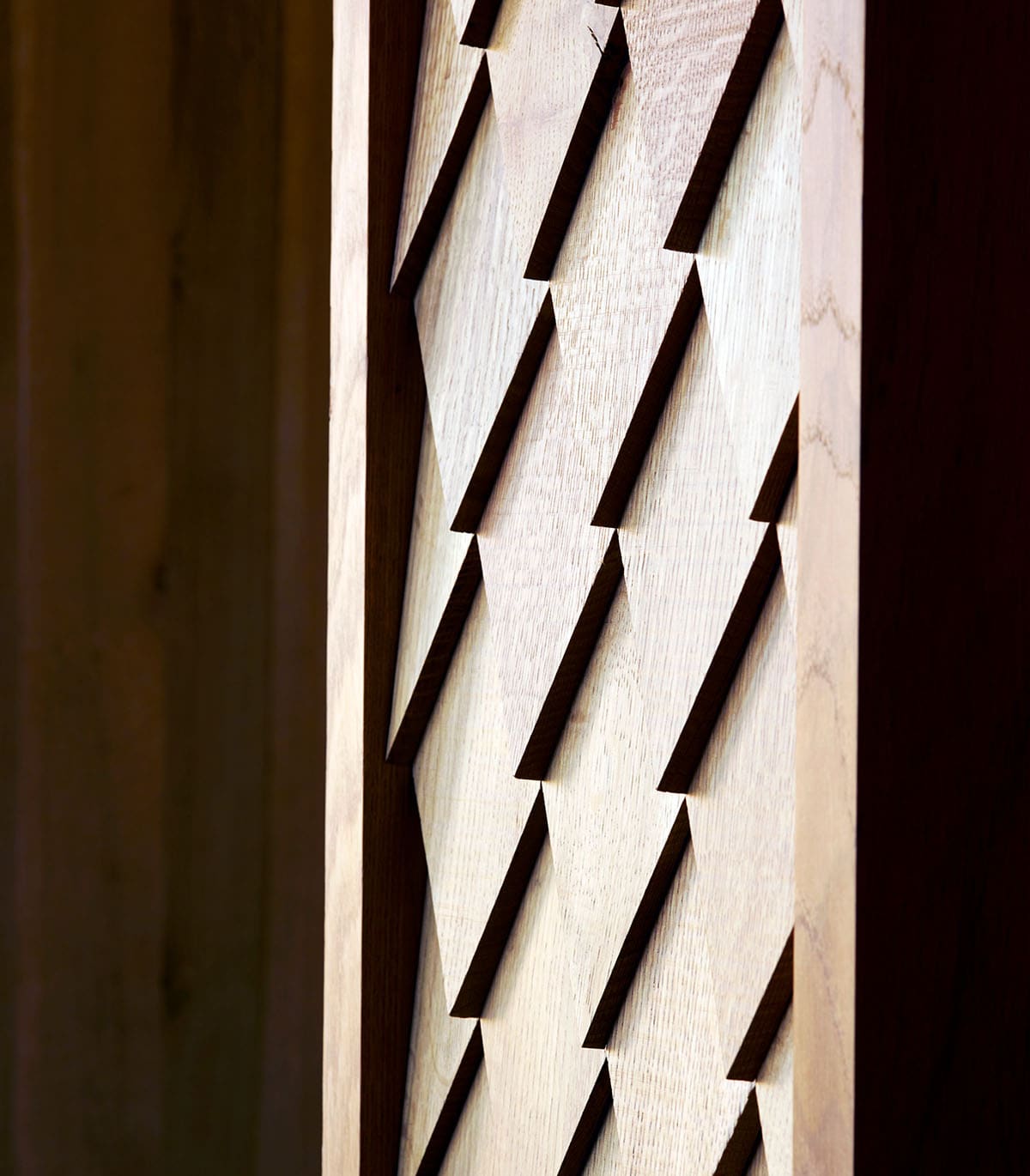 modern rustic living room wall detail