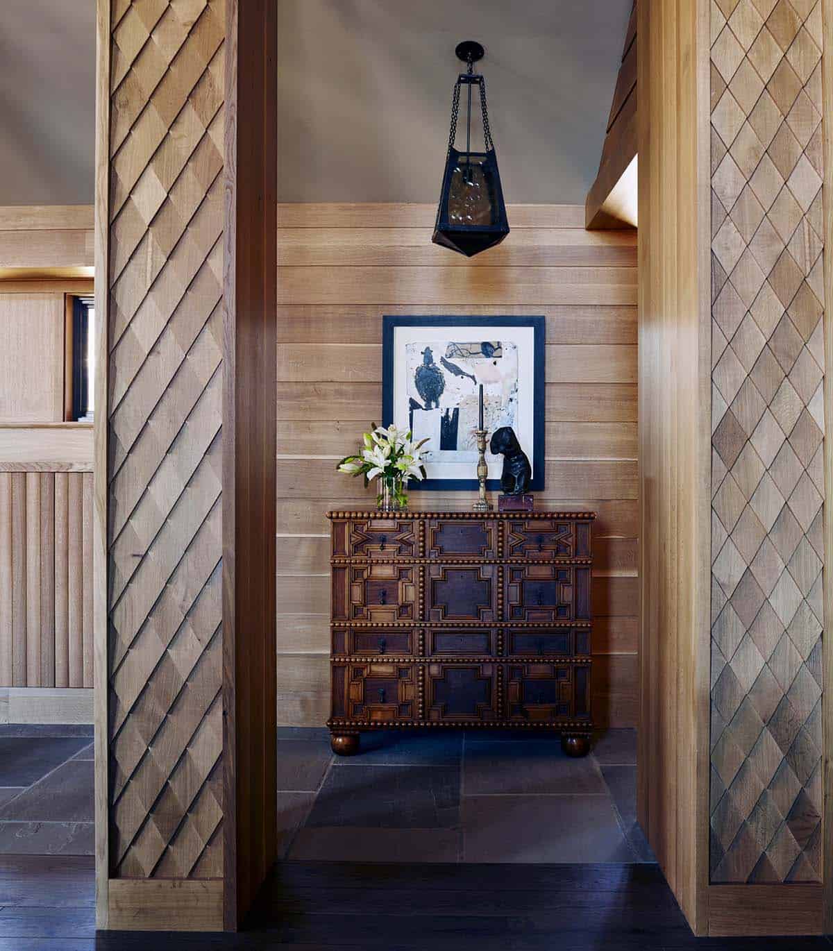 modern rustic hallway