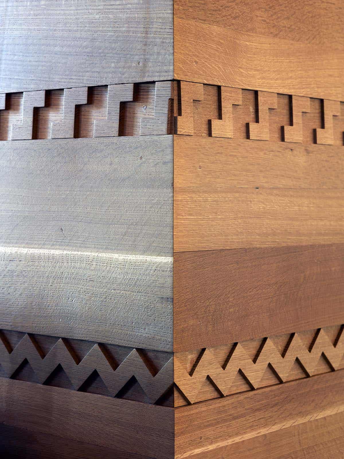 modern rustic column detail