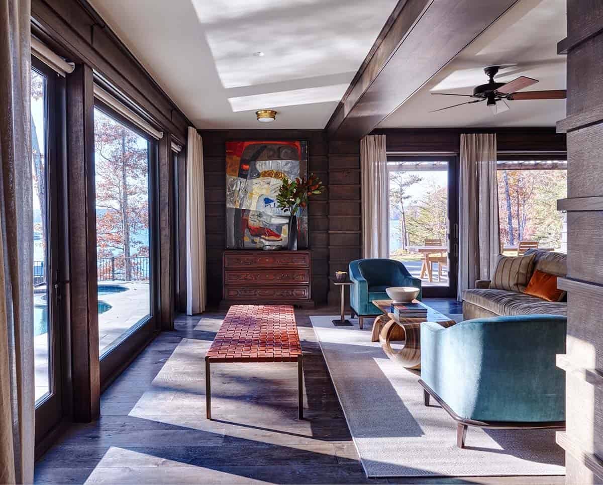 modern rustic family room