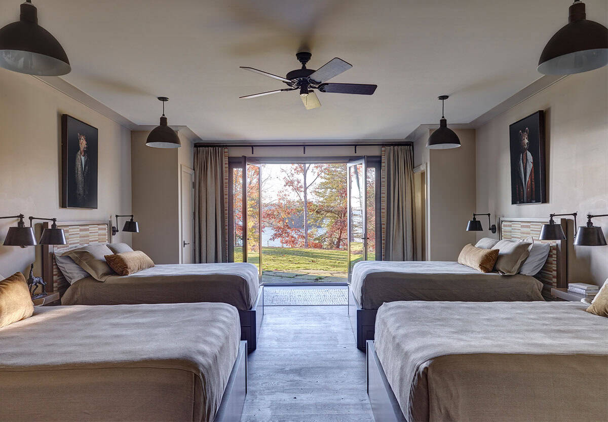 modern rustic guest bedroom