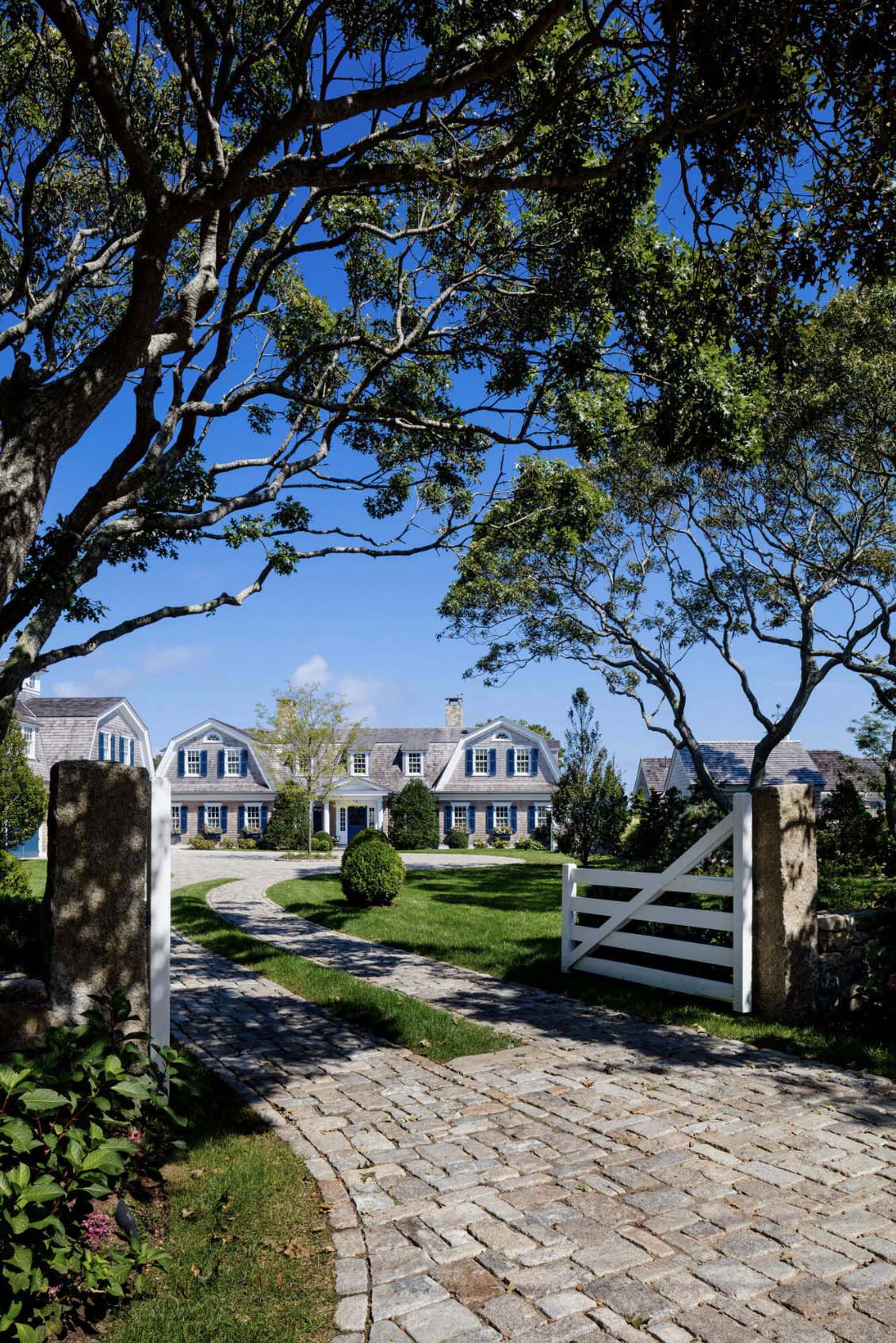 coastal gambrel shingle style home exterior