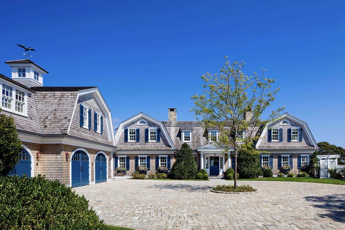 coastal gambrel shingle style home exterior