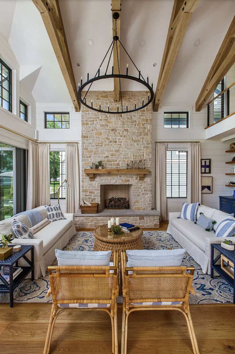 Step inside this dreamy Michigan lake house with stunning coastal style