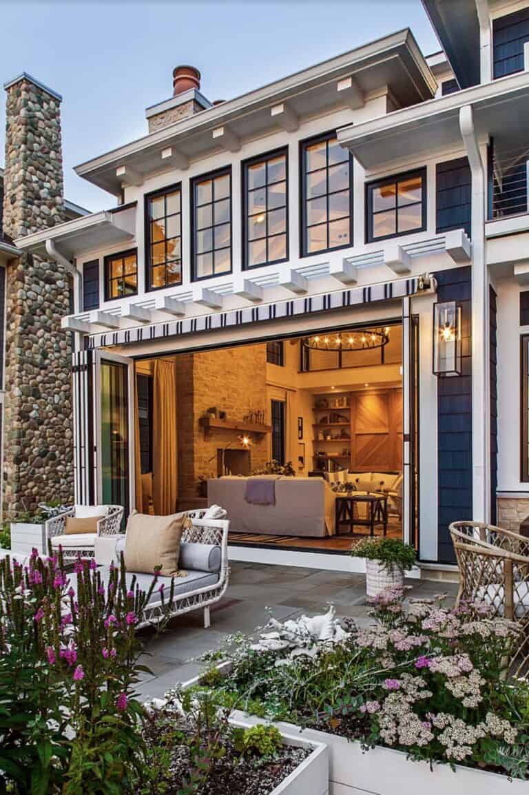 Step inside this dreamy Michigan lake house with stunning coastal style