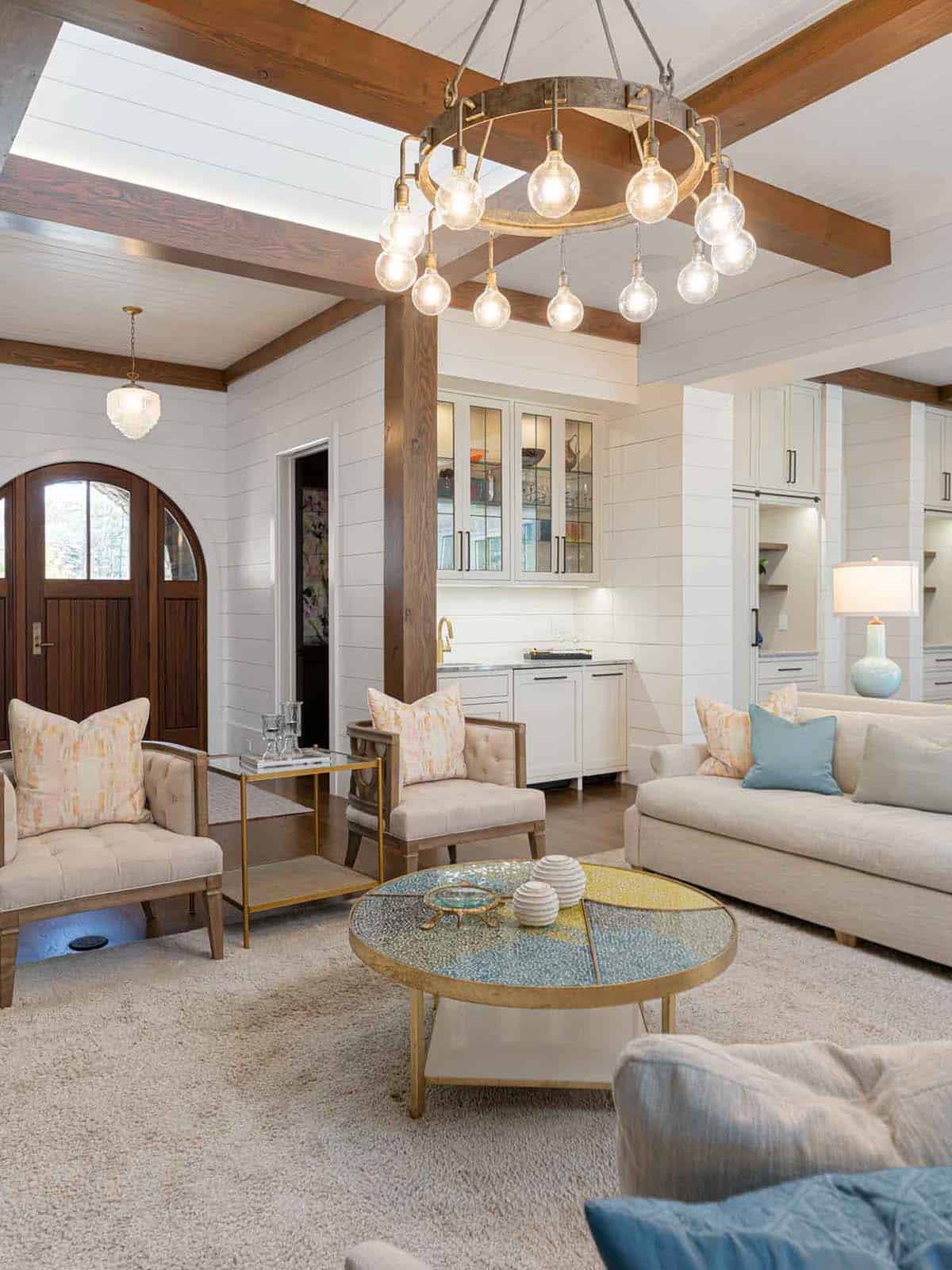 contemporary farmhouse style living room