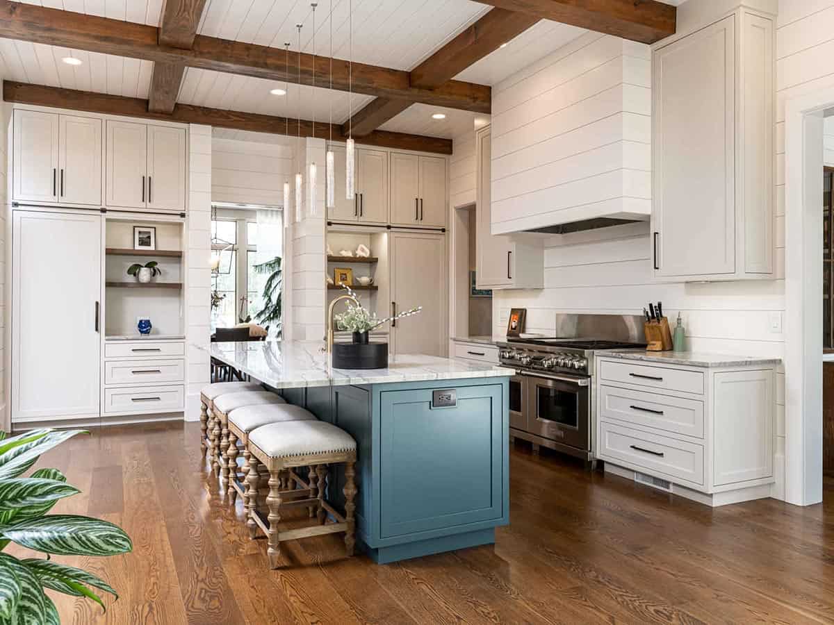 contemporary farmhouse style kitchen