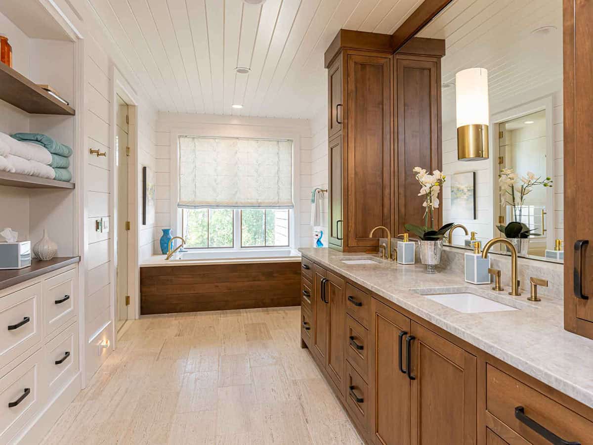 contemporary farmhouse style bathroom