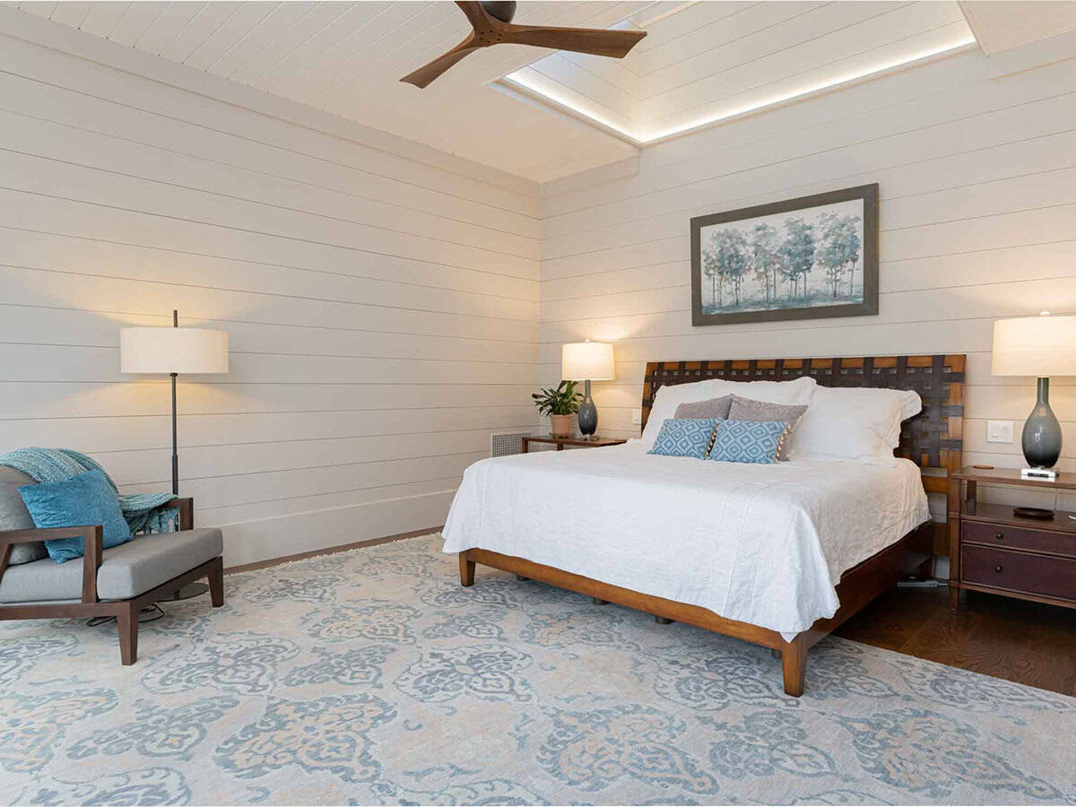 contemporary farmhouse style bedroom
