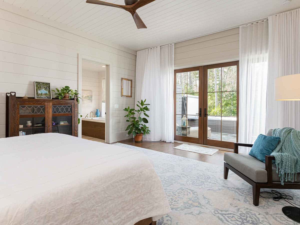 contemporary farmhouse style bedroom