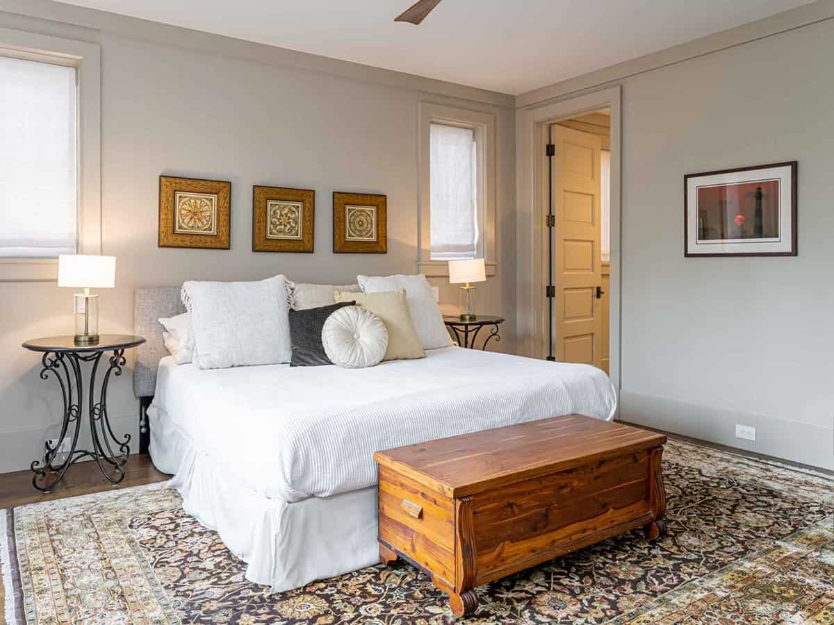 contemporary farmhouse style bedroom