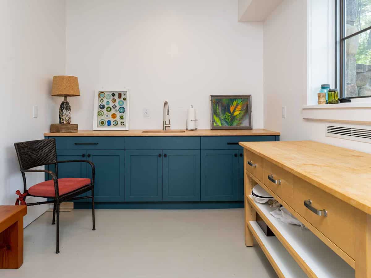 contemporary farmhouse style kitchenette
