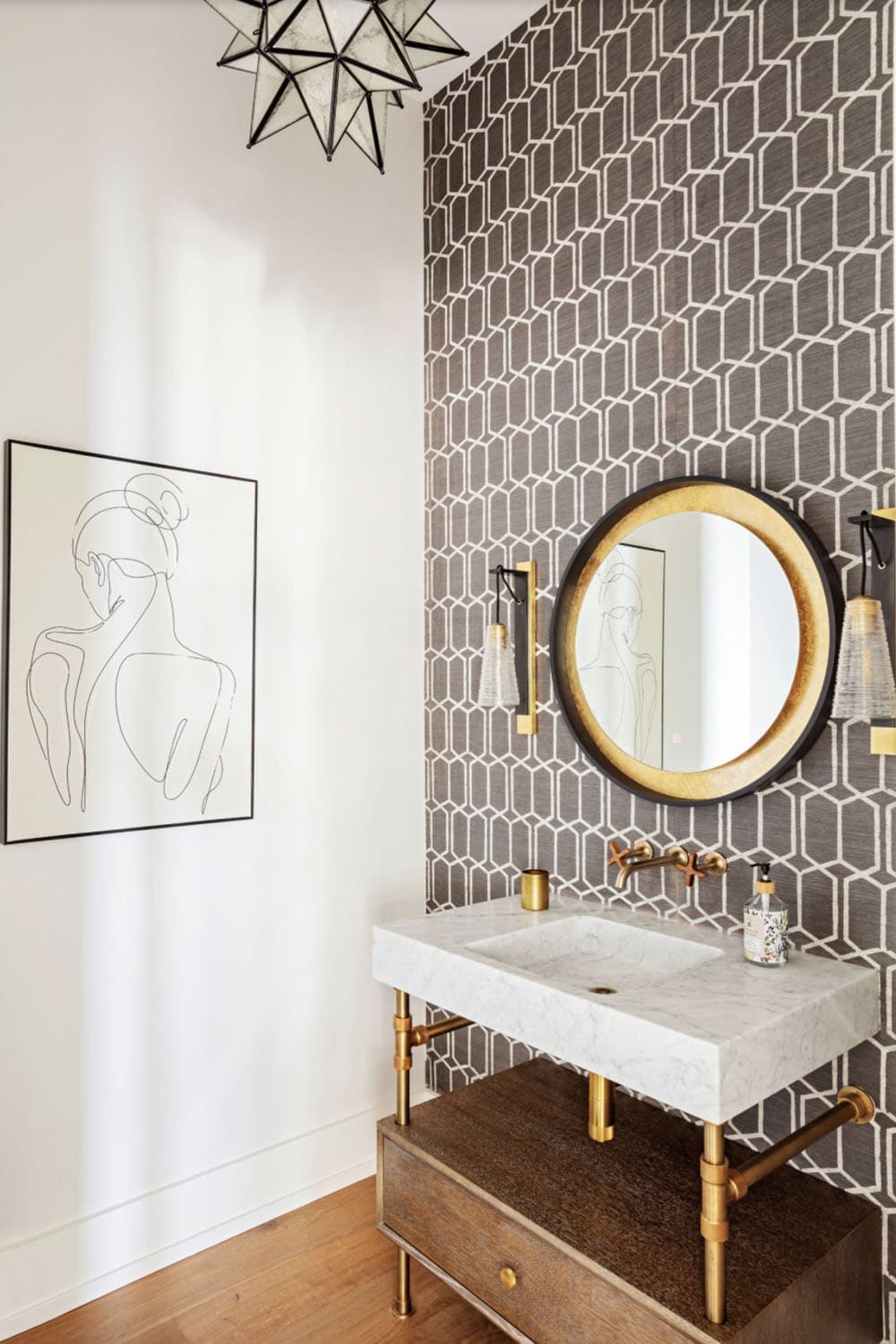 contemporary powder room