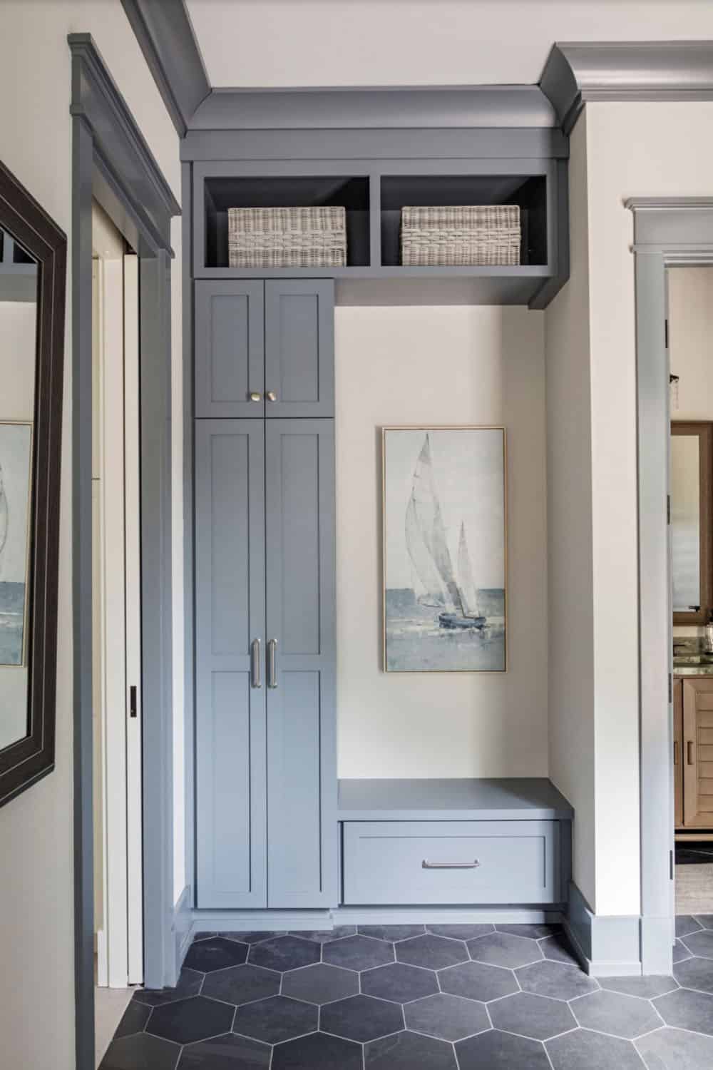 contemporary mudroom entry