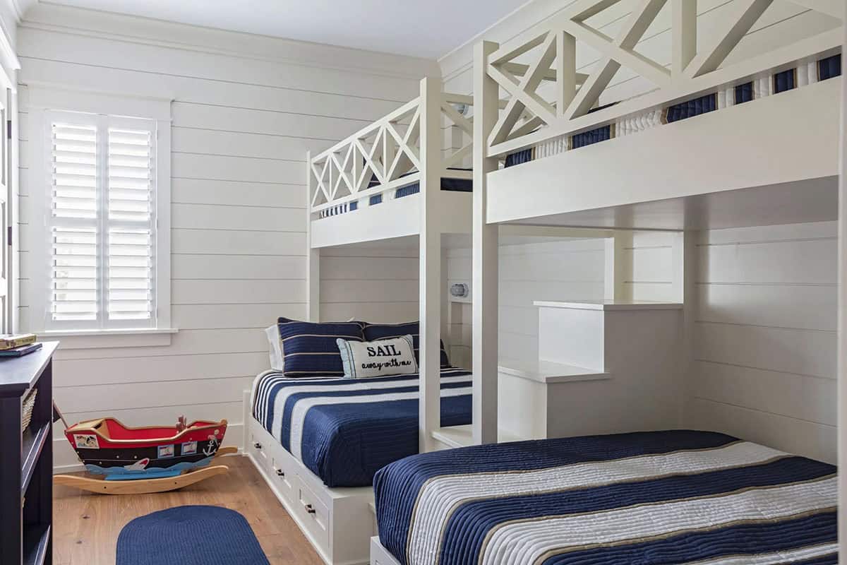 contemporary kids bunk bedroom