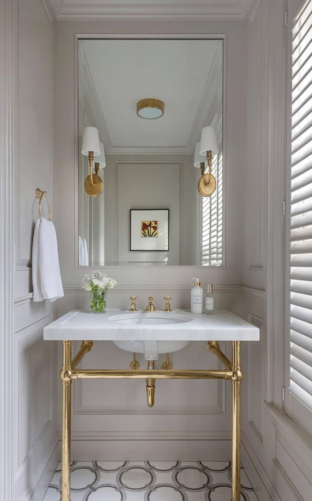 contemporary powder room