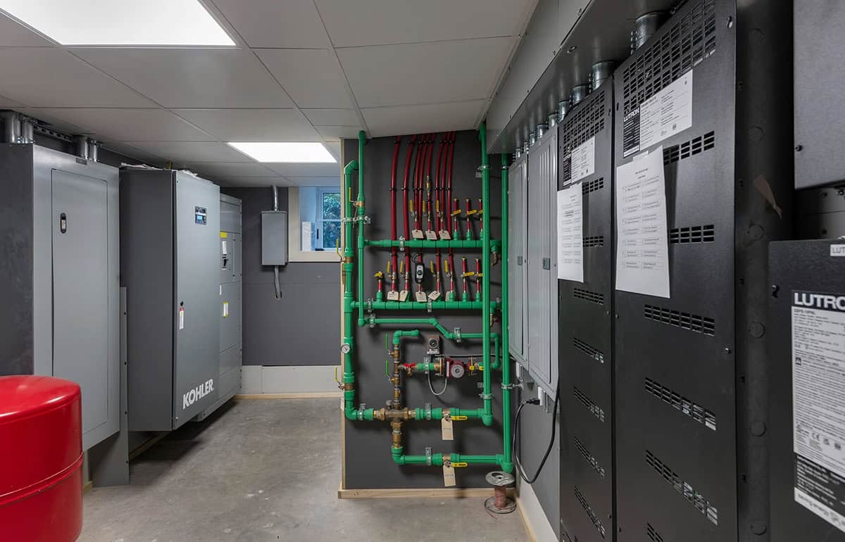 contemporary mechanical room