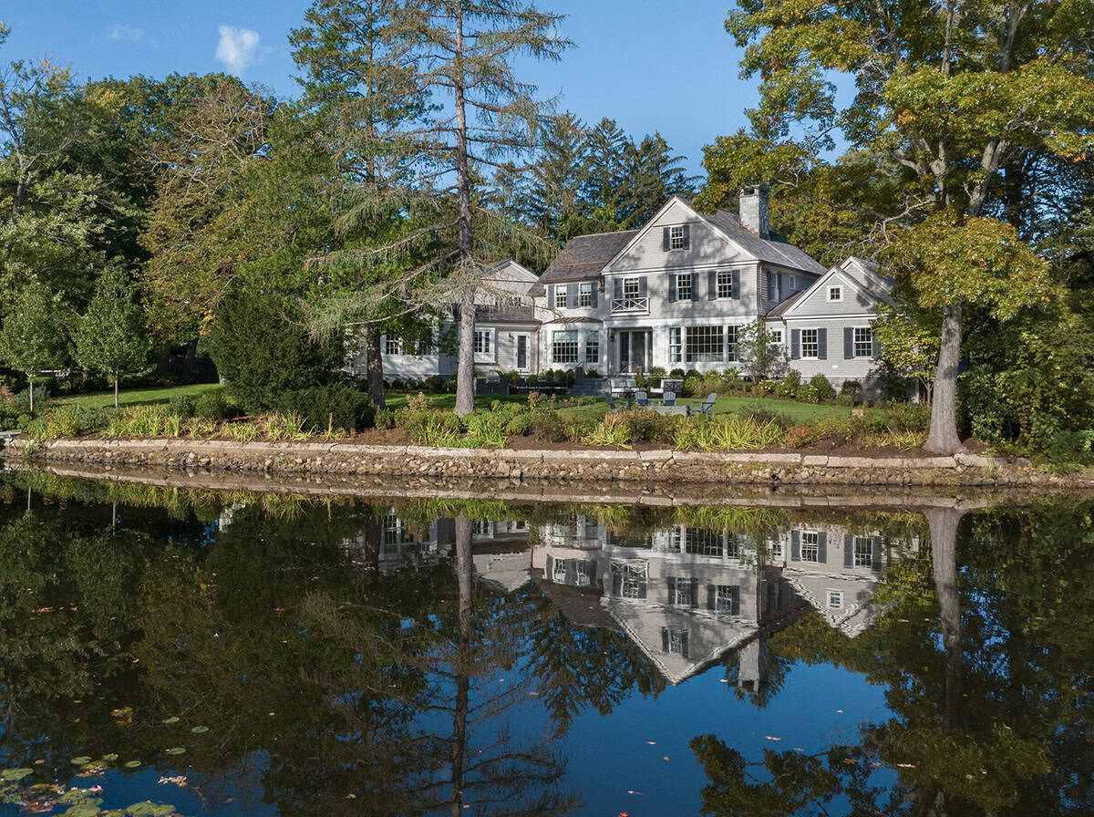 contemporary lake house exterior