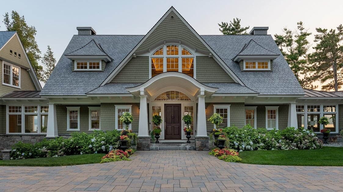 lake house exterior entry