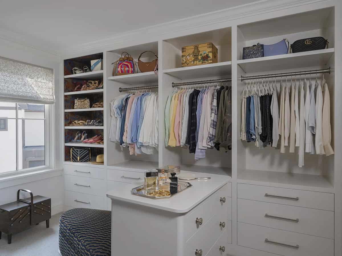 contemporary walk-in closet